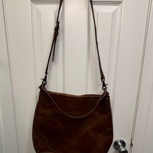 Large soft brown leather satchel/handbag.